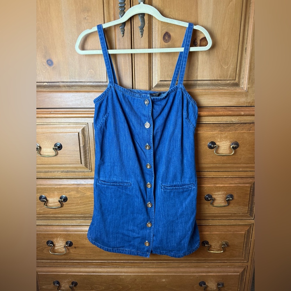 J. Crew Blue Denim Button-Down Dress